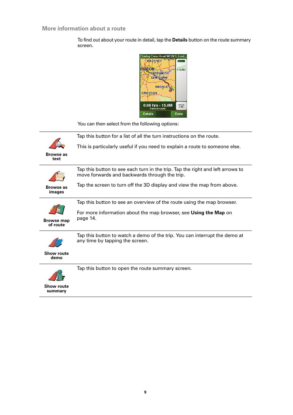 More information about a route | TomTom NAVIGATOR User Manual | Page 9 / 46