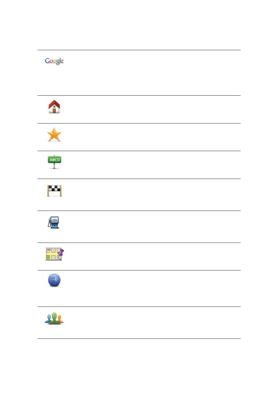 Other navigation options | TomTom GO EN User Manual | Page 10 / 86