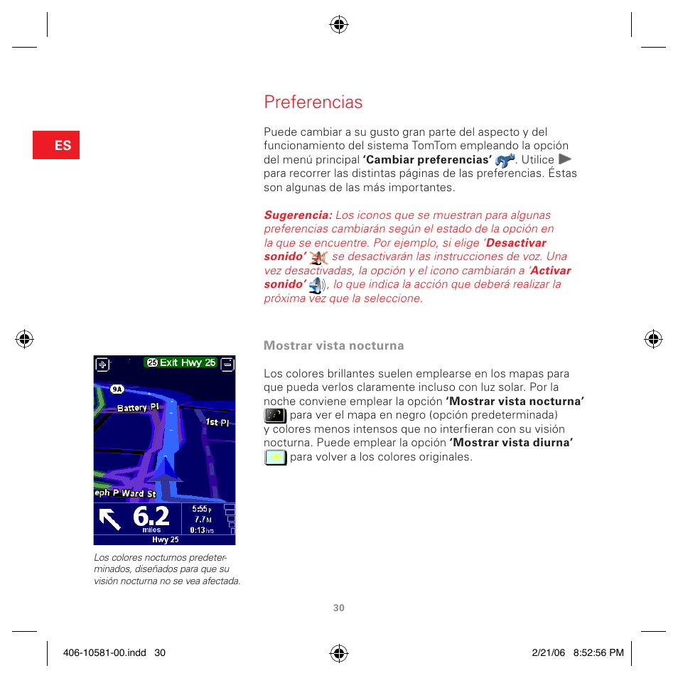 Preferencias | TomTom Navigator 5 406-10581-00 User Manual | Page 30 / 36