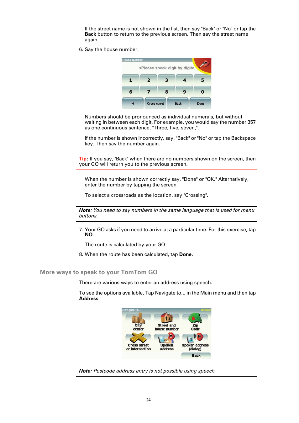 More ways to speak to your tomtom go | TomTom GO GPS User Manual | Page 24 / 97