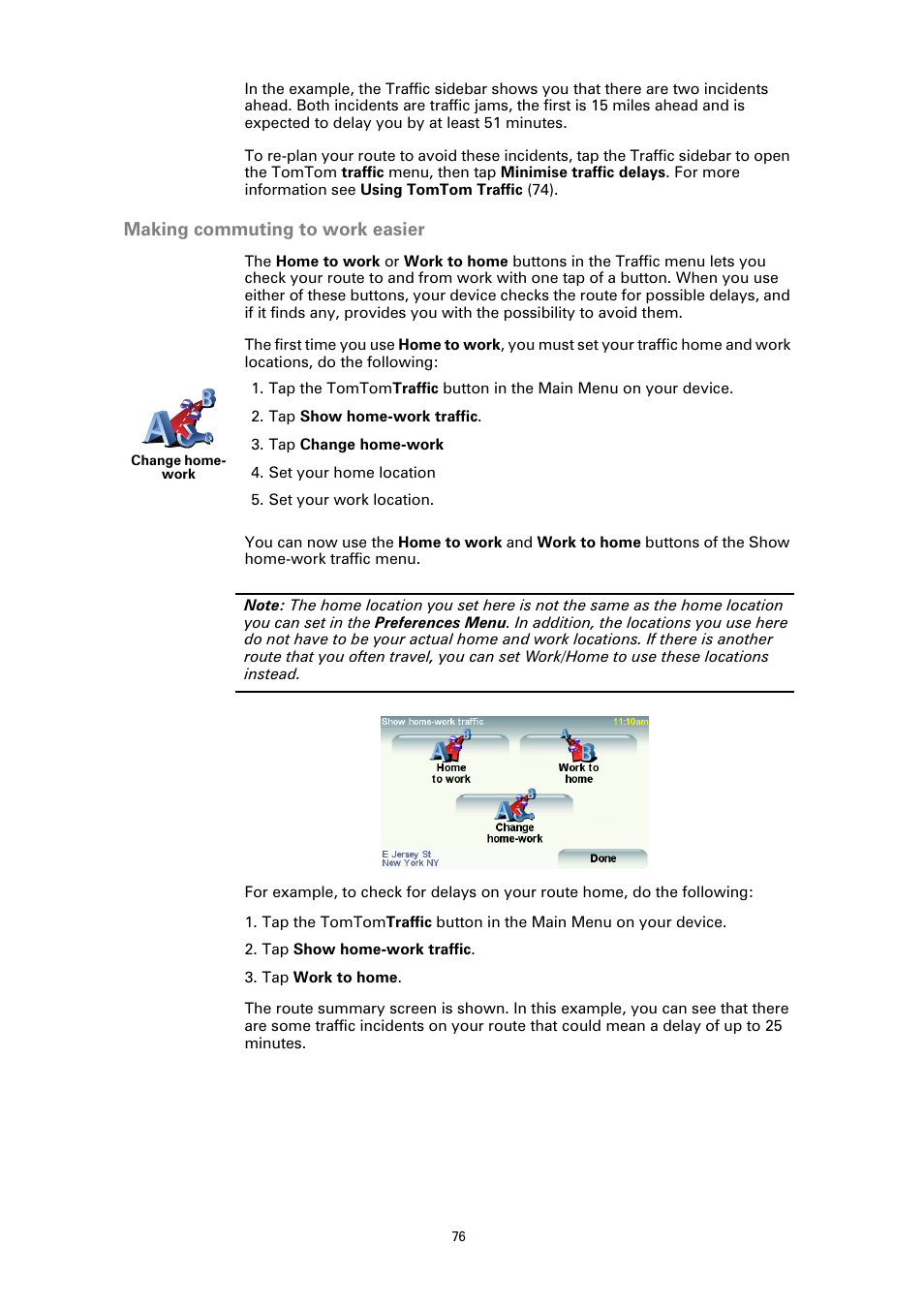 Making commuting to work easier | TomTom GO GPS User Manual | Page 76 / 97