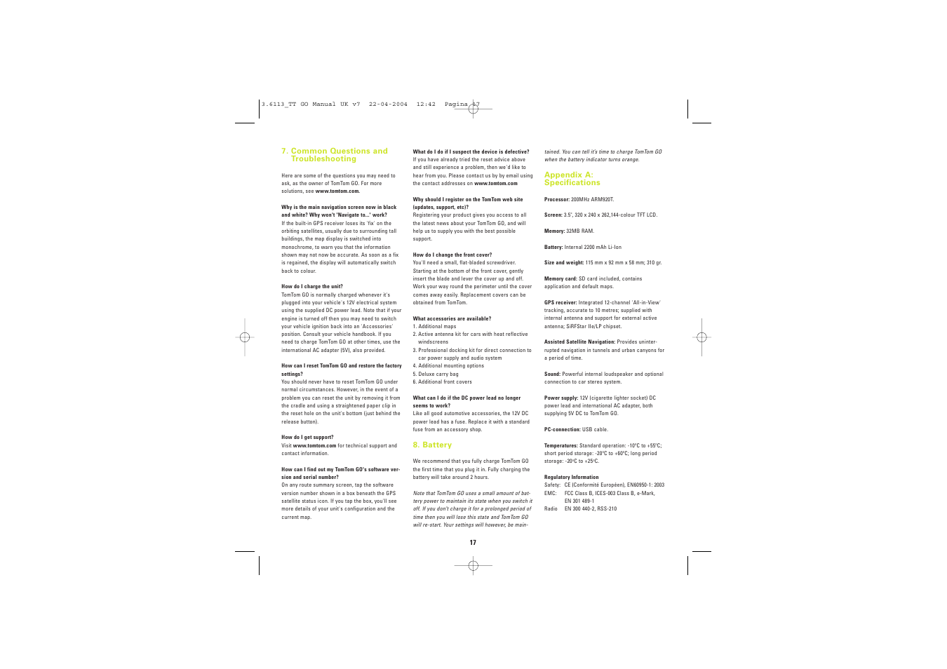 TomTom GO User Manual | Page 18 / 19