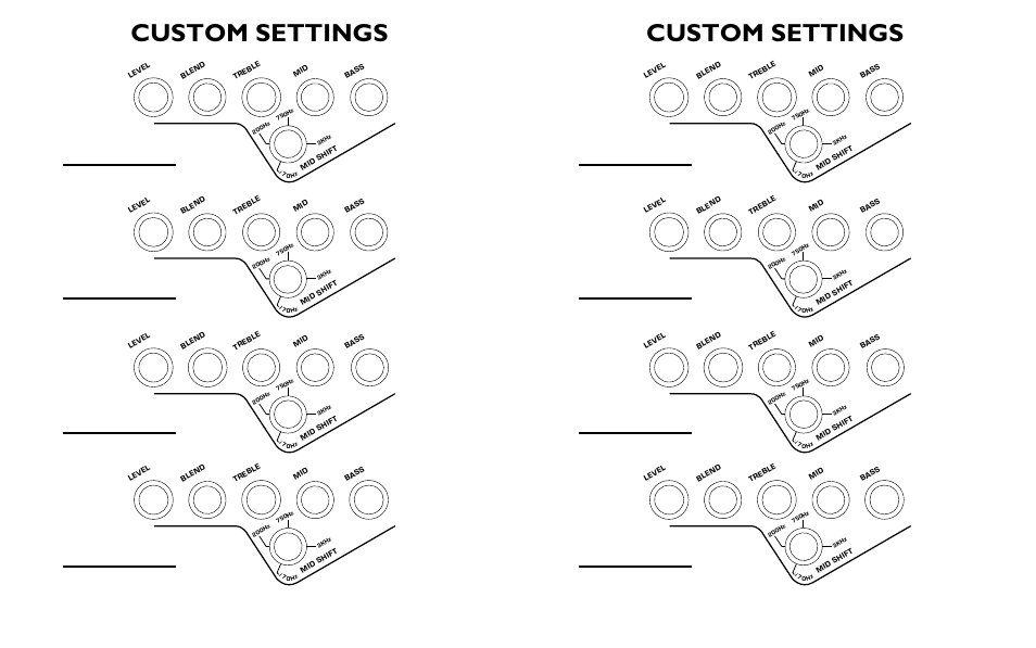 Custom settings | Tech 21 SansAmp Acoustic DI User Manual | Page 6 / 6