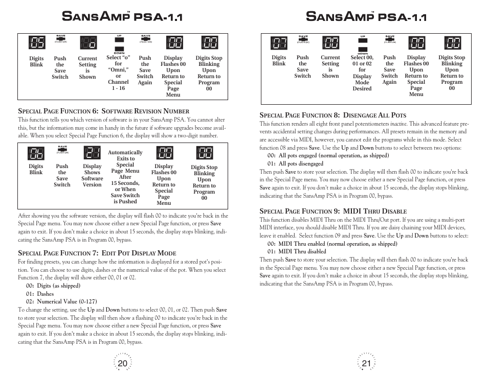 Tech 21 SANSAMP PSA-1.1 User Manual | Page 12 / 16
