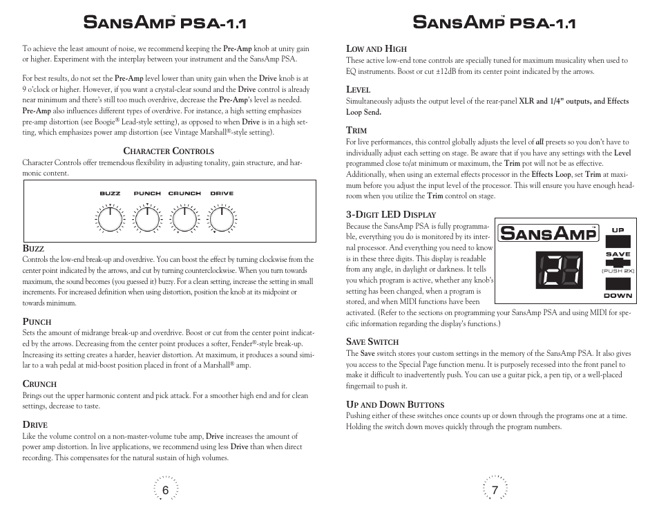 Tech 21 SANSAMP PSA-1.1 User Manual | Page 5 / 16