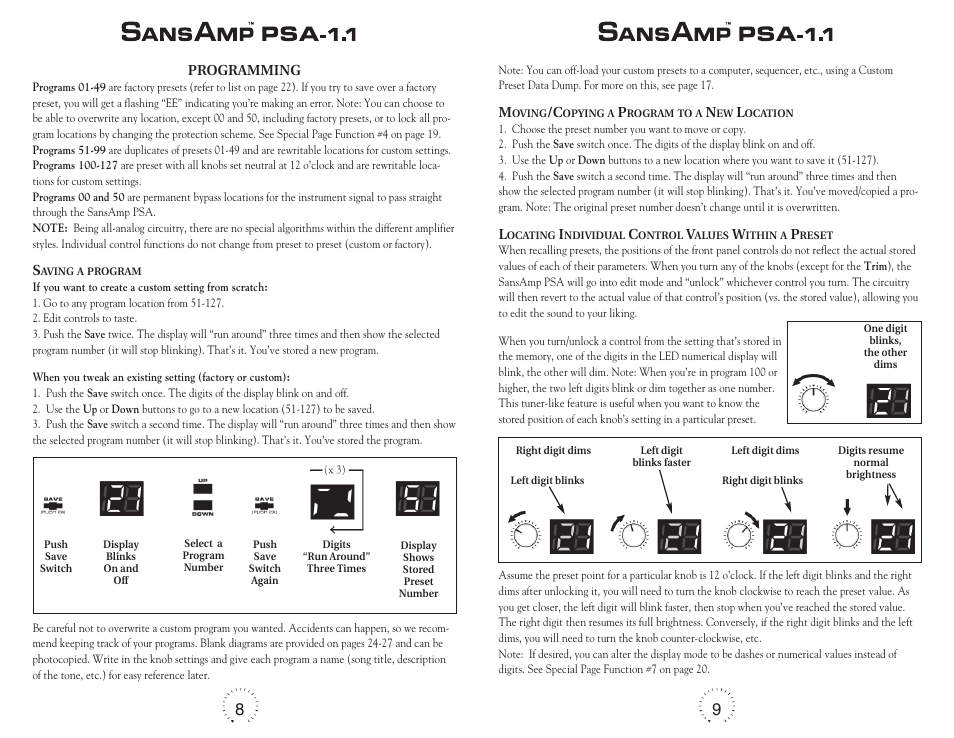 Tech 21 SANSAMP PSA-1.1 User Manual | Page 6 / 16