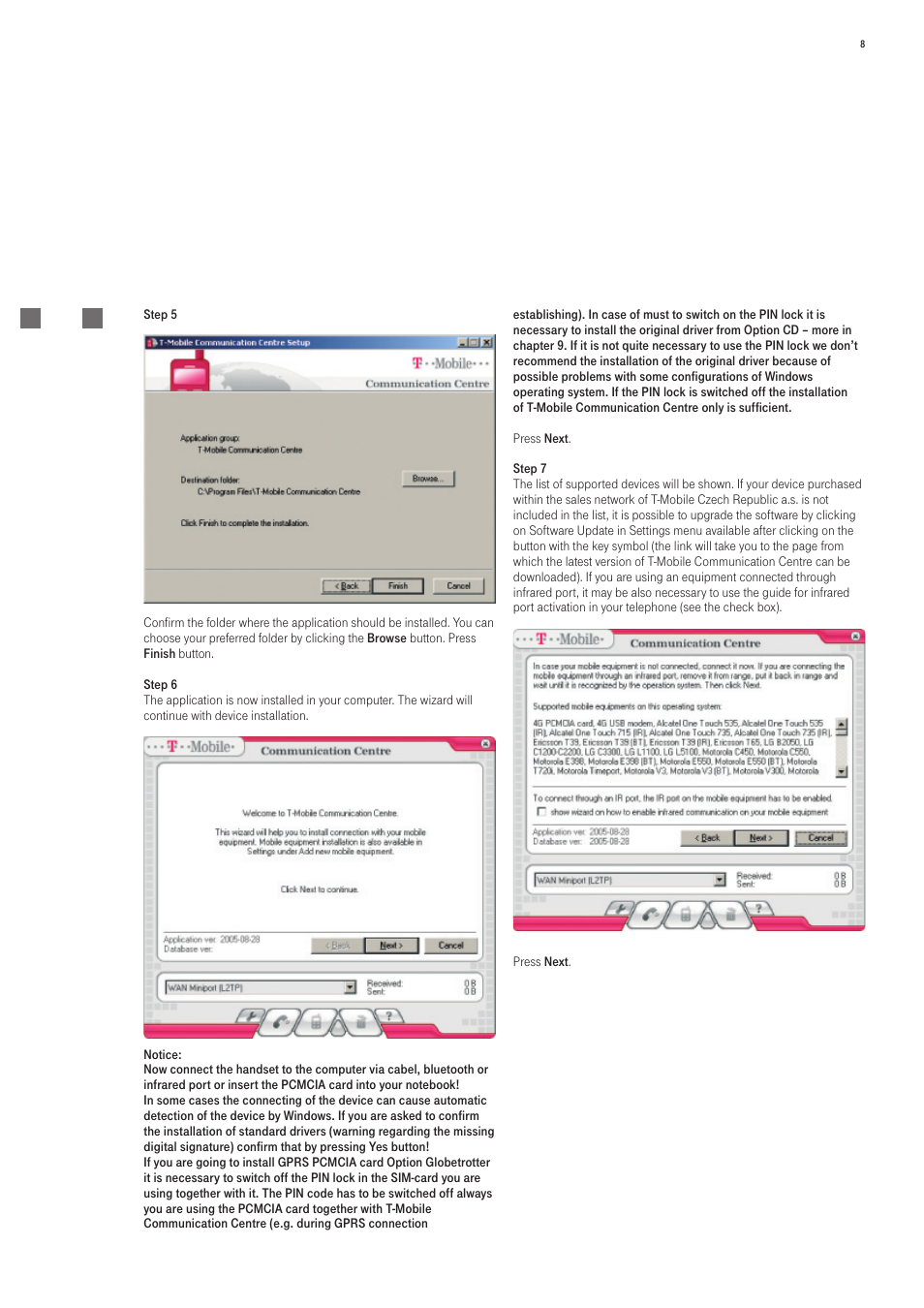 T-Mobile 535 User Manual | Page 8 / 20