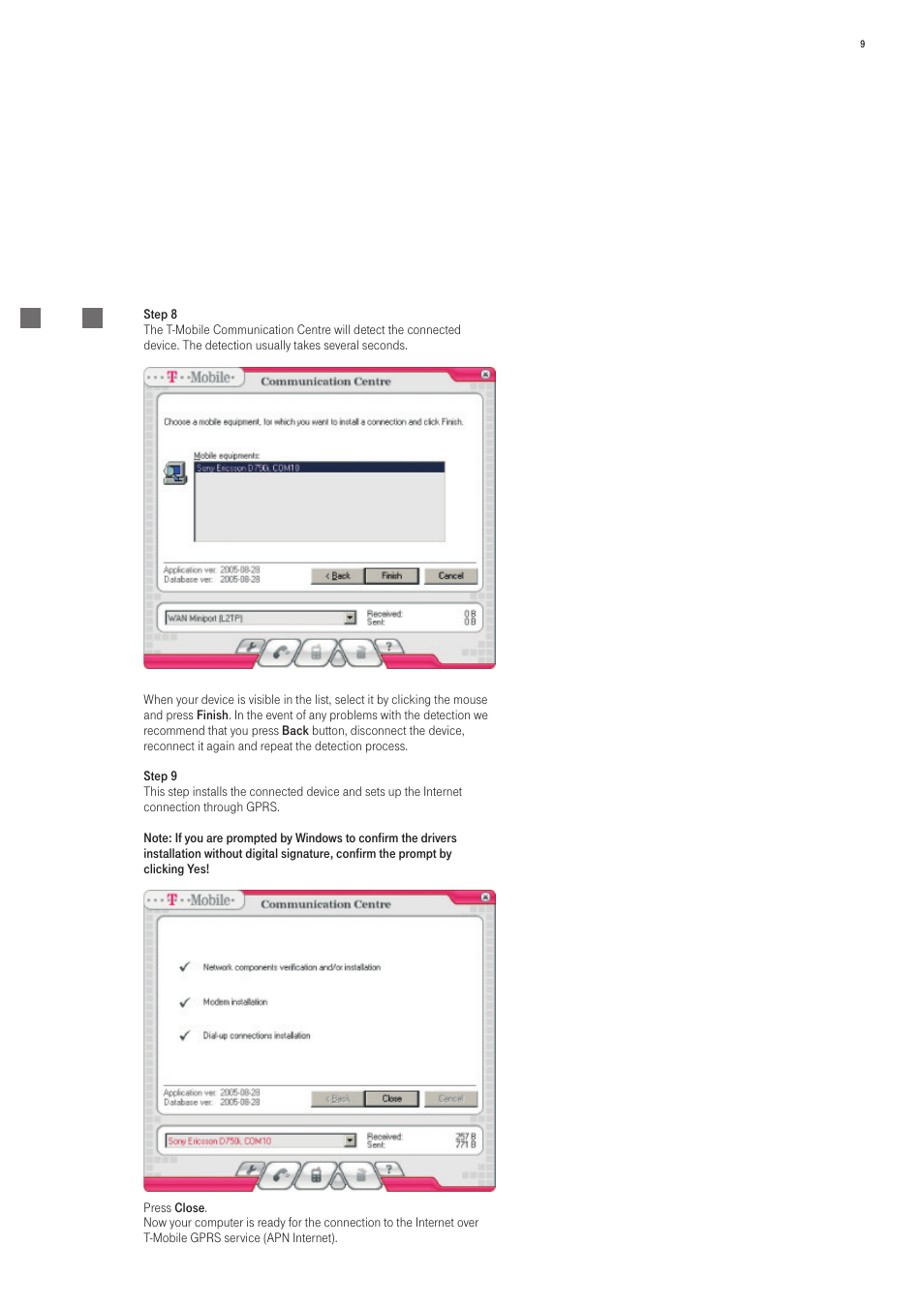T-Mobile 535 User Manual | Page 9 / 20