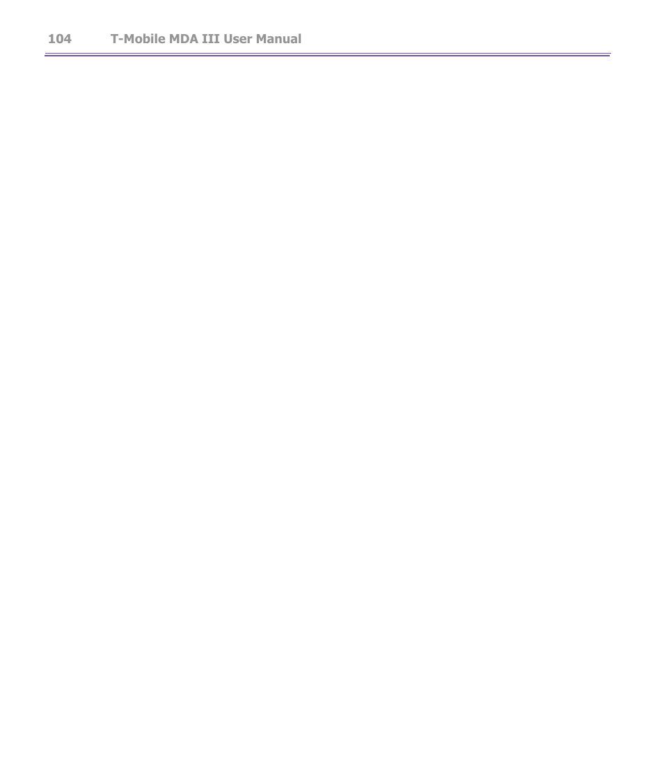 T-Mobile MDA III User Manual | Page 104 / 178