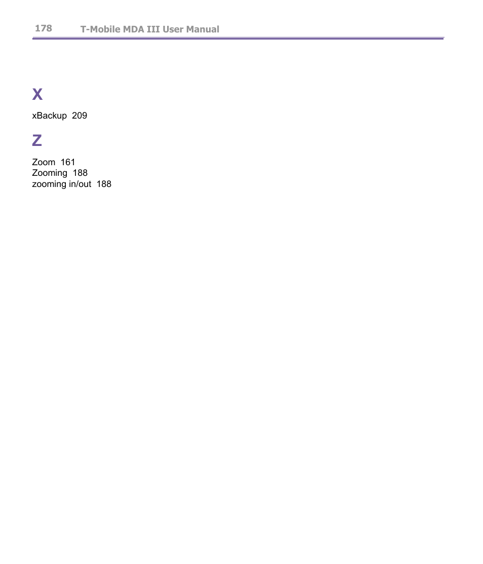 T-Mobile MDA III User Manual | Page 178 / 178