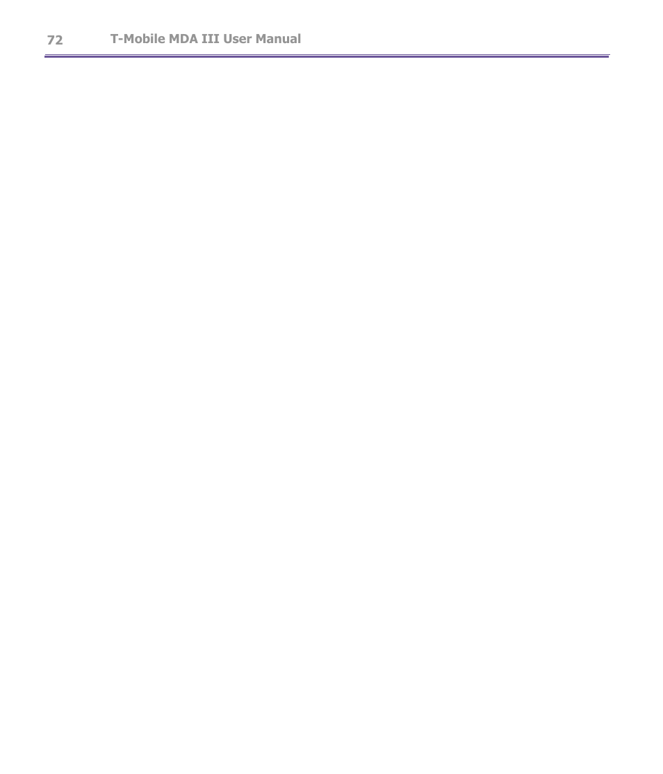 T-Mobile MDA III User Manual | Page 72 / 178
