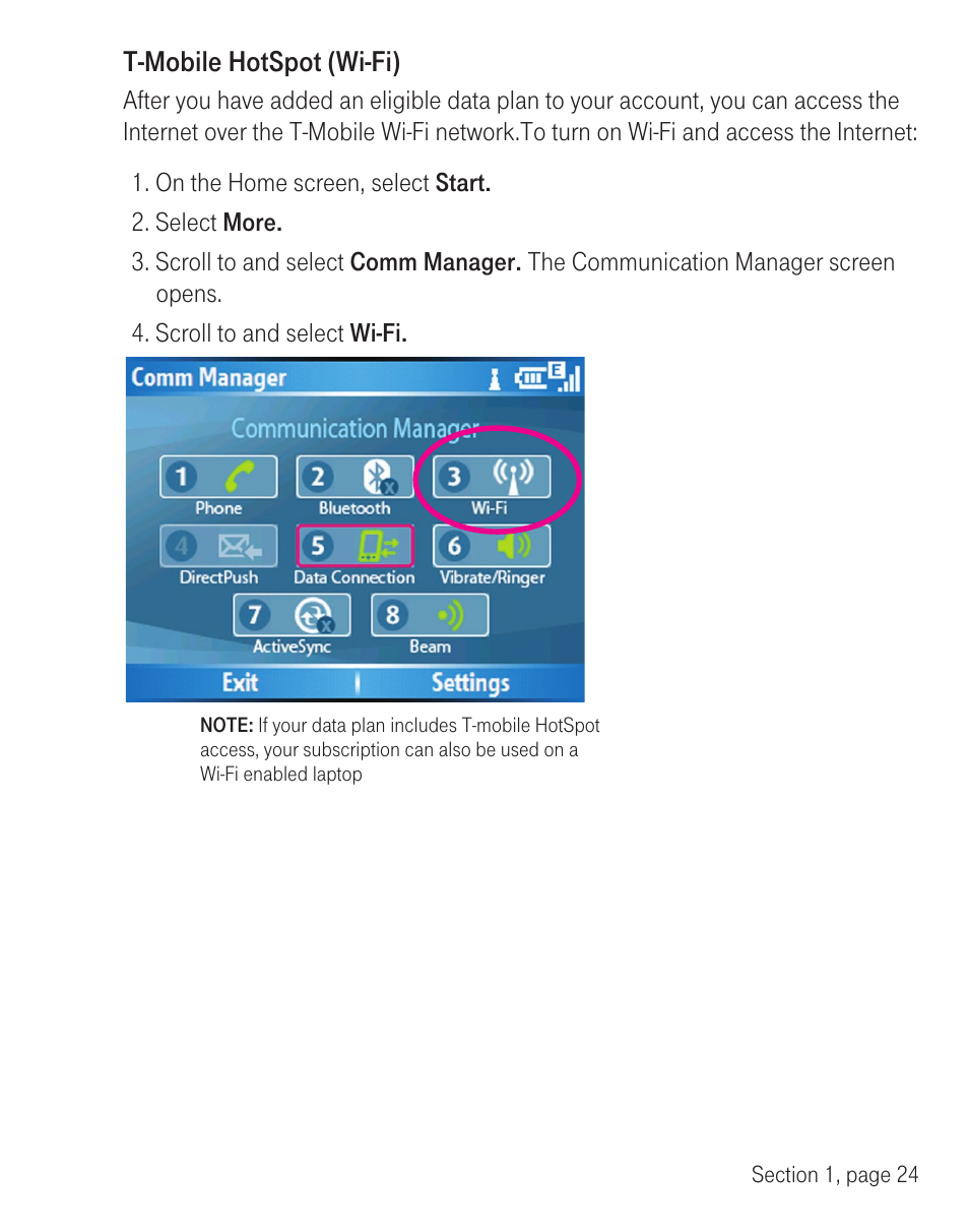 T-mobile hotspot (wi-fi) | T-Mobile TM1393 User Manual | Page 28 / 62