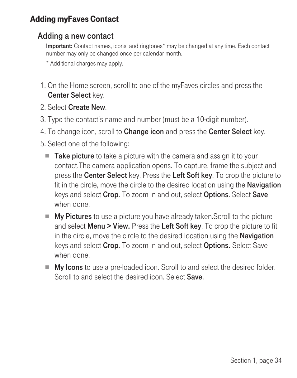 Adding myfaves contact adding a new contact | T-Mobile TM1393 User Manual | Page 38 / 62