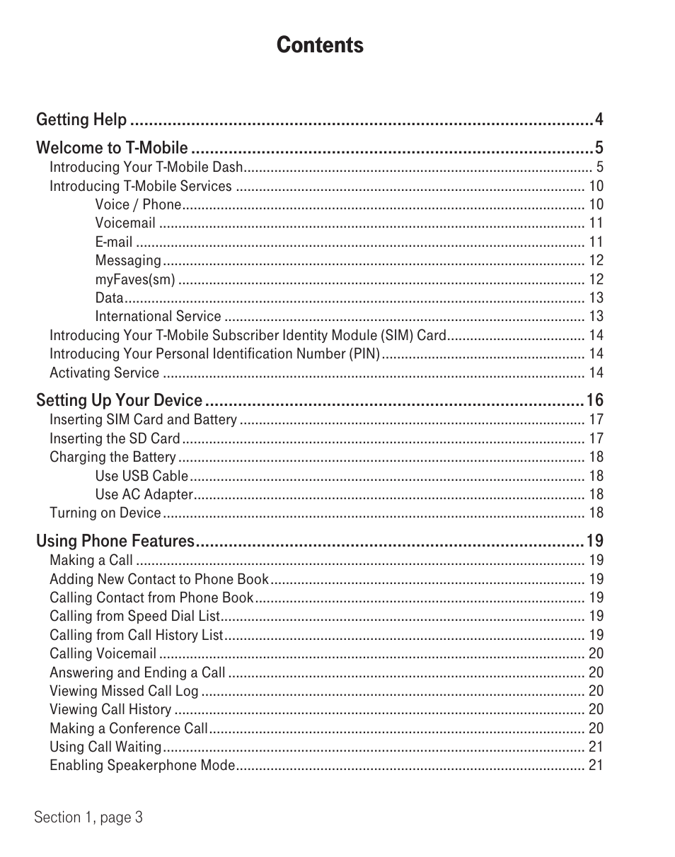 T-Mobile TM1393 User Manual | Page 7 / 62