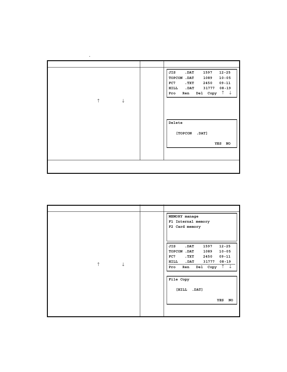 4 deleting a file, 5 copy a file, 4 deleting a file -3 6.5 copy a file -3 | Topcon GTS-823A User Manual | Page 88 / 144