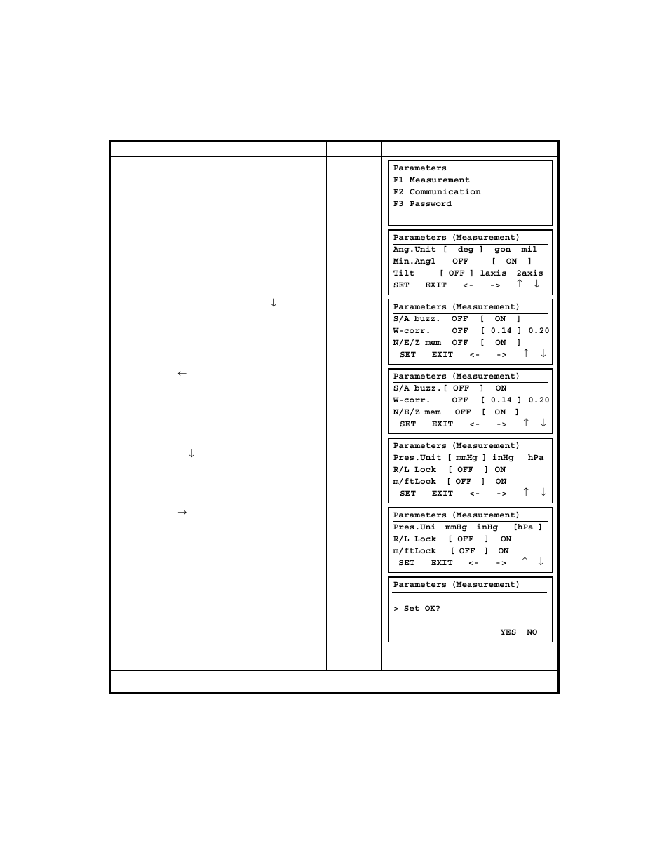 2 setting parameters, 1 parameters for measurement and display, 2 setting parameters -5 | 1 parameters for measurement and display -5 | Topcon GTS-823A User Manual | Page 96 / 144