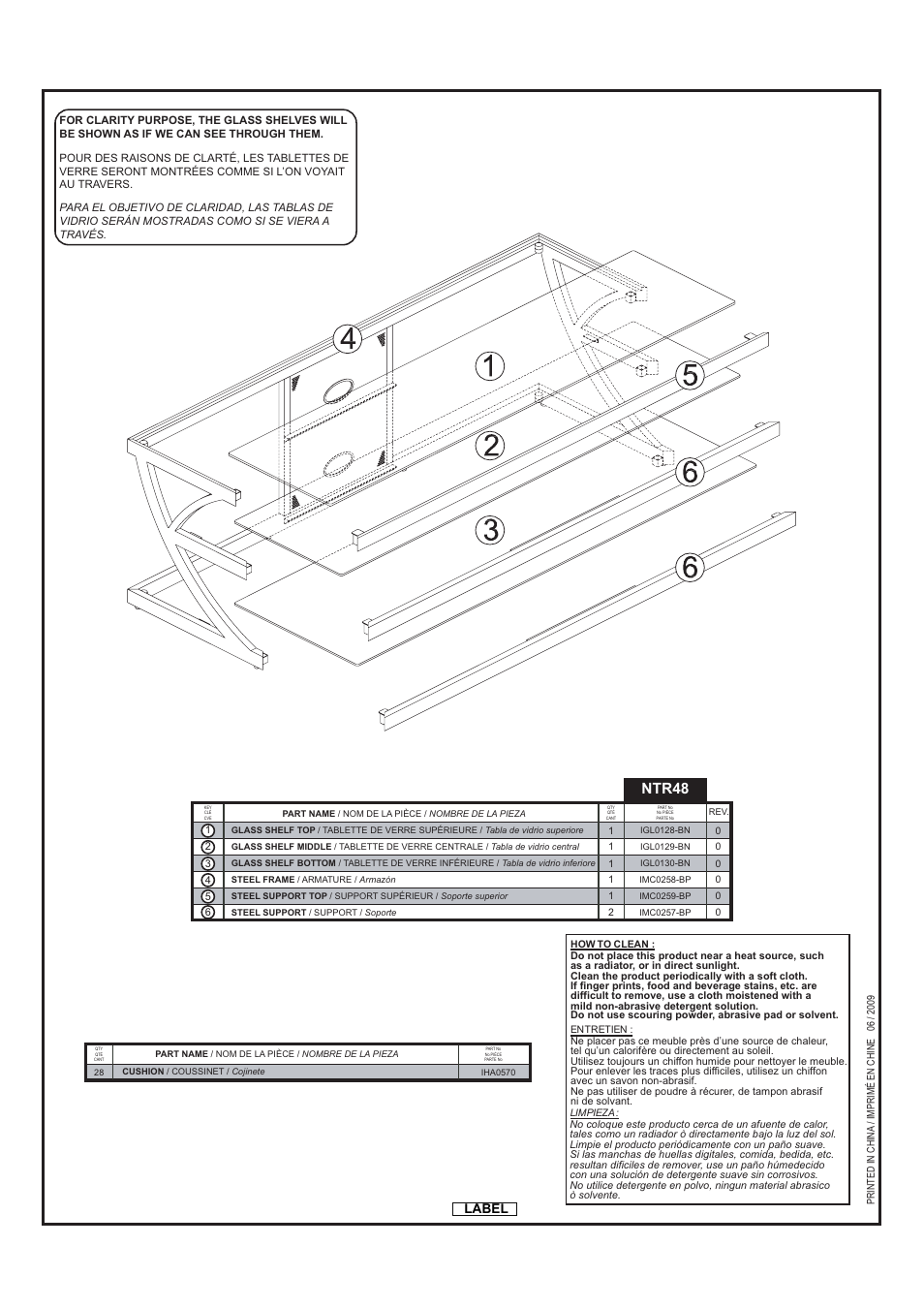 Ntr48, Label | Tech Craft NTR48 User Manual | Page 2 / 4