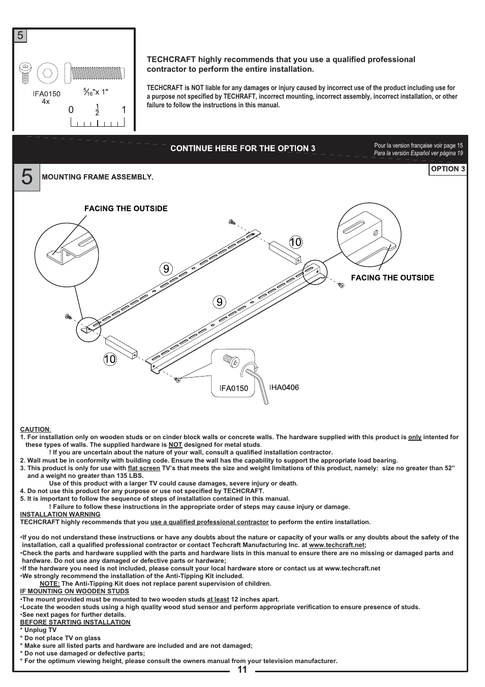 Tech Craft FLEX52W User Manual | Page 11 / 22