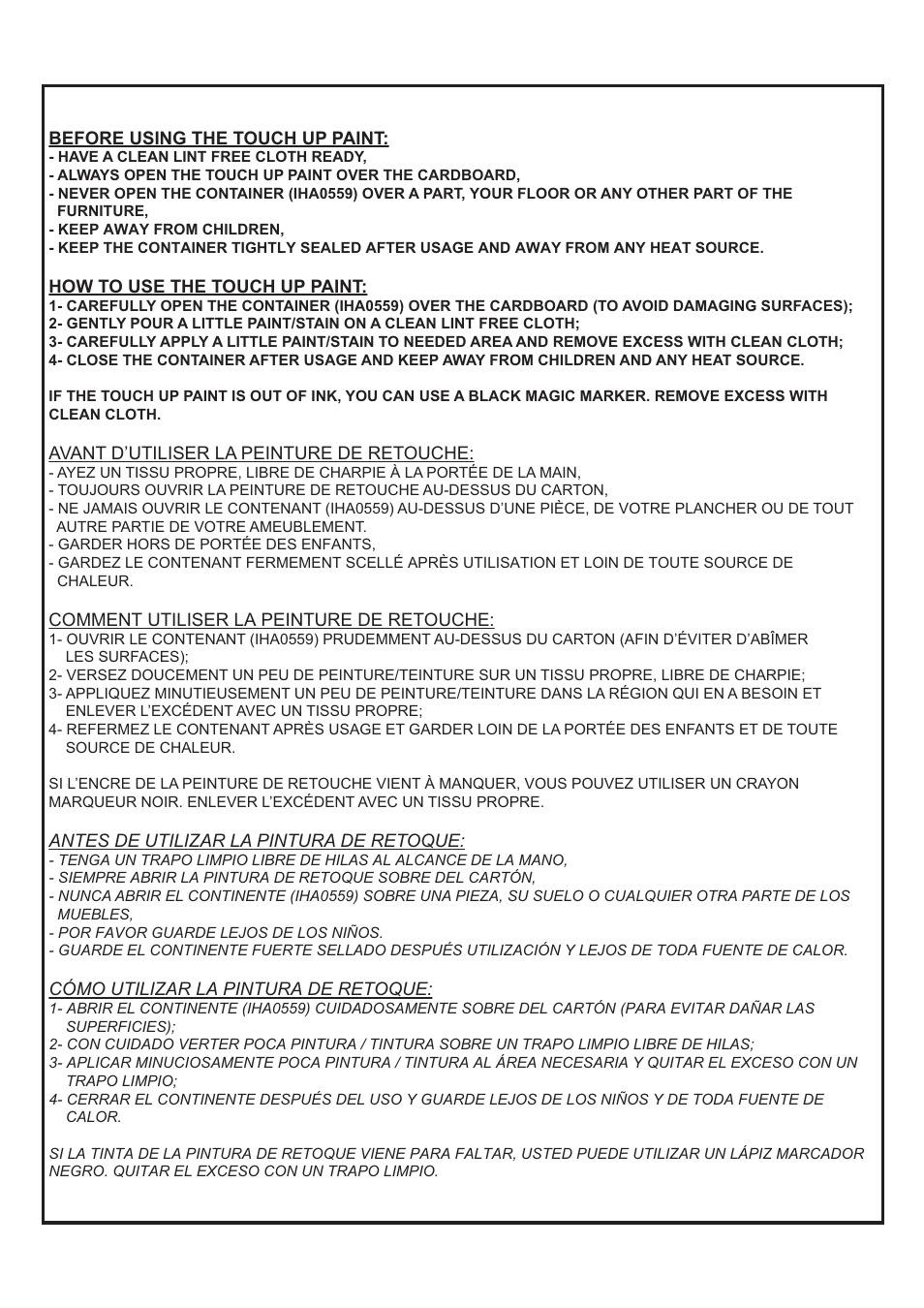 Tech Craft SHK4836E User Manual | Page 12 / 12