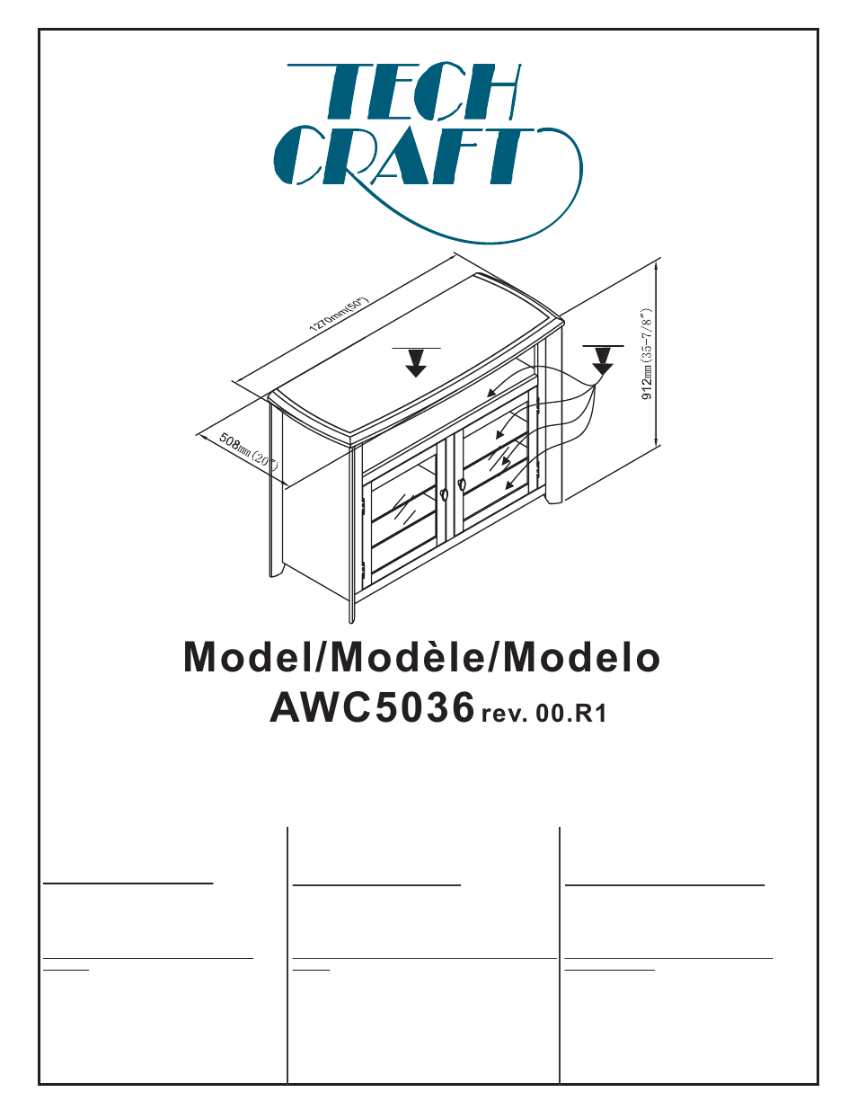 Tech Craft AWC5036 User Manual | 9 pages