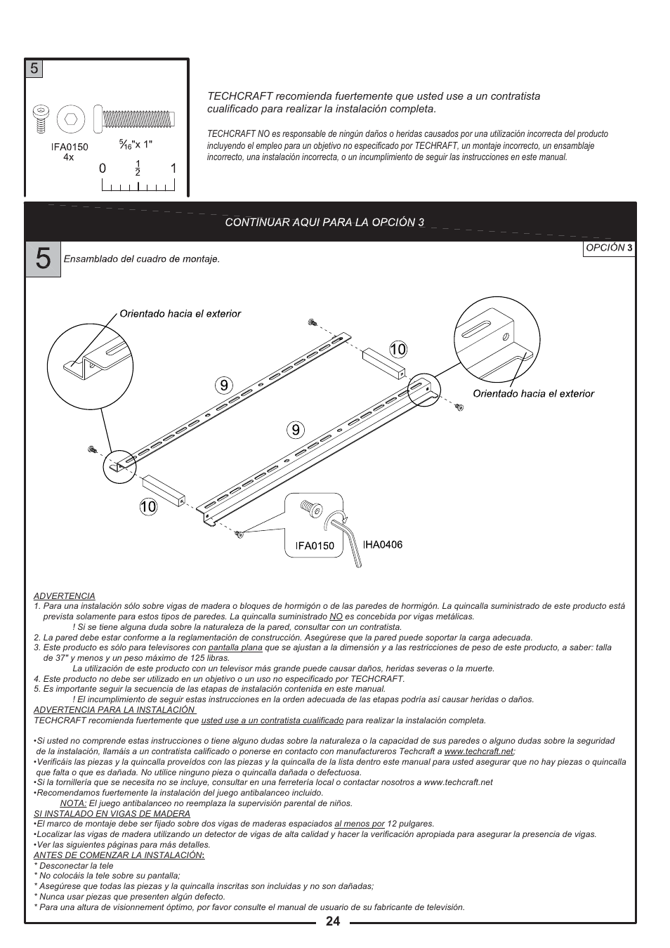 Tech Craft FLEX37WB User Manual | Page 24 / 27