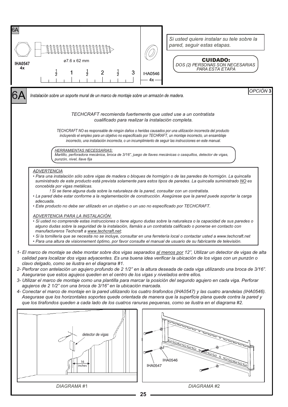 Tech Craft FLEX37WB User Manual | Page 25 / 27