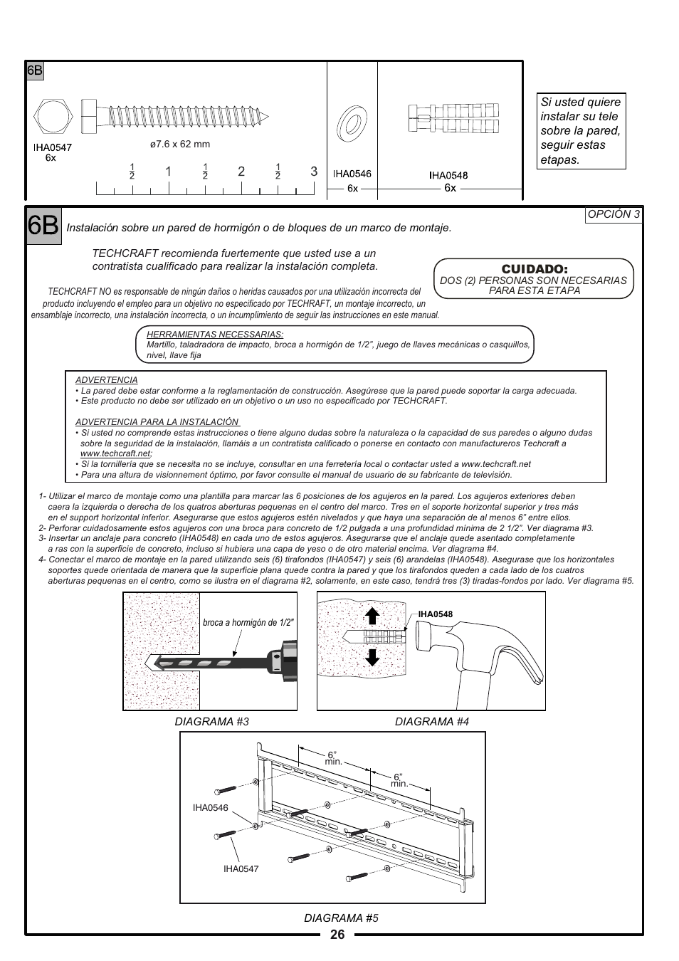Tech Craft FLEX37WB User Manual | Page 26 / 27
