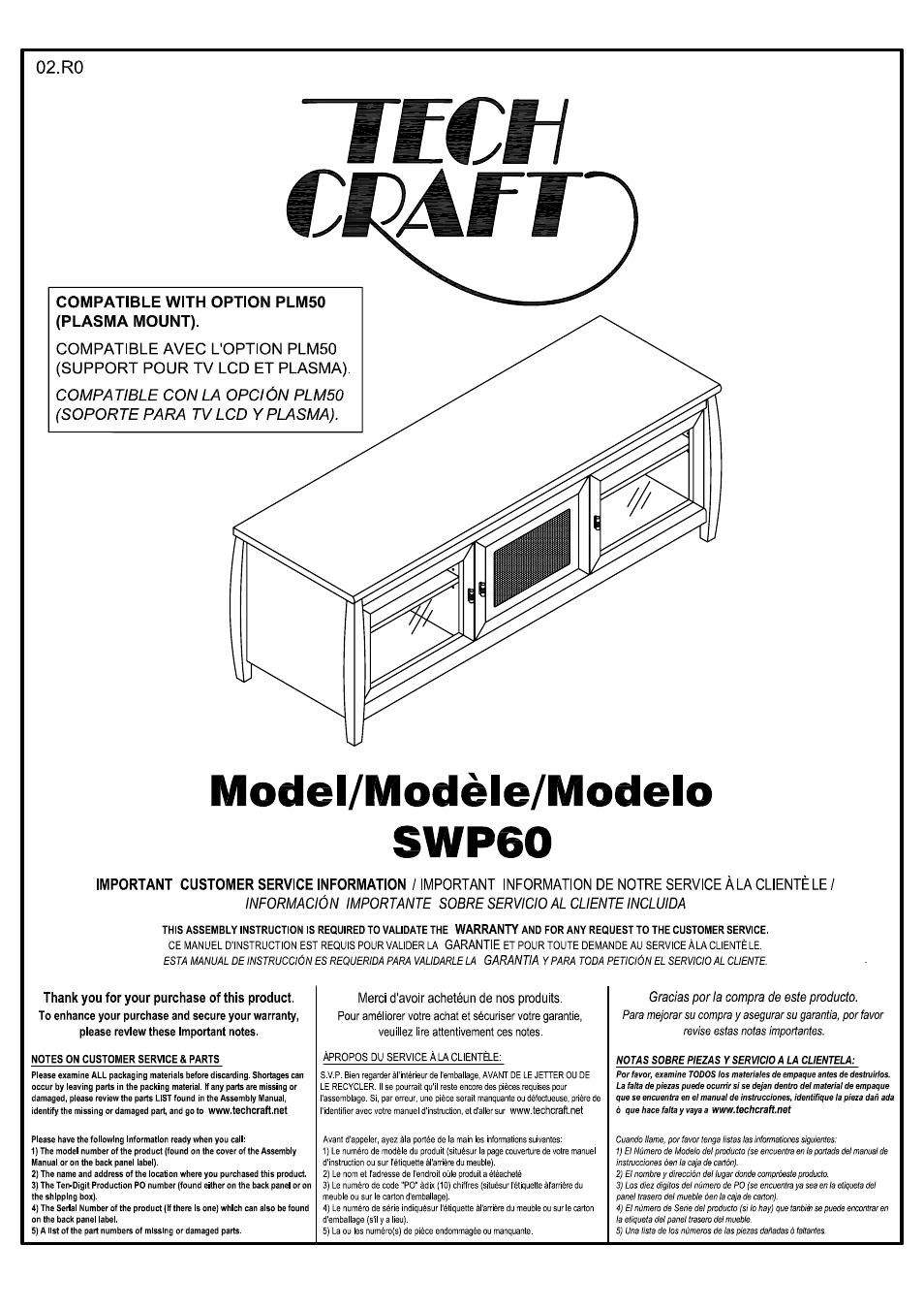 Tech Craft SWP60 User Manual | Page 2 / 10