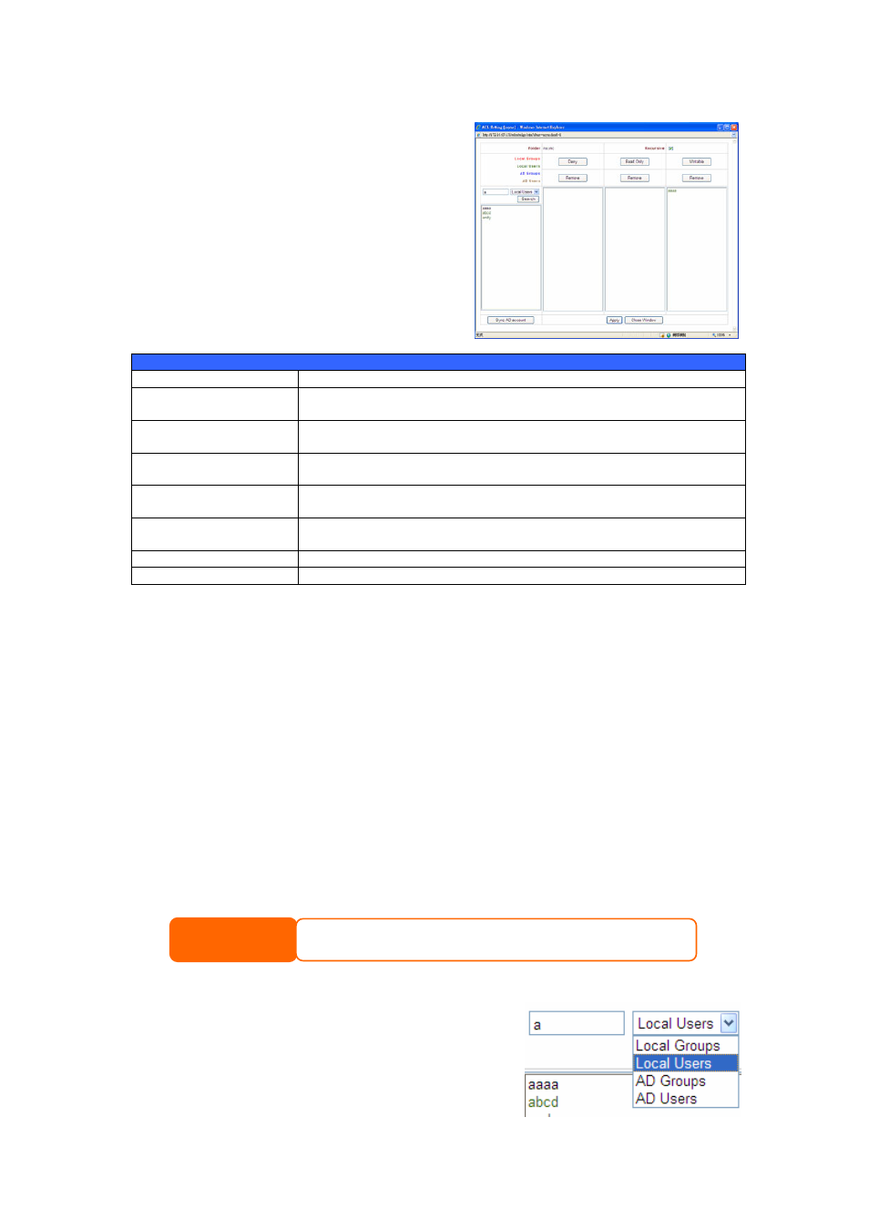 Folder access control list (acl), To configure folder access, follow the steps below | Thecus Technology N8800 User Manual | Page 41 / 120