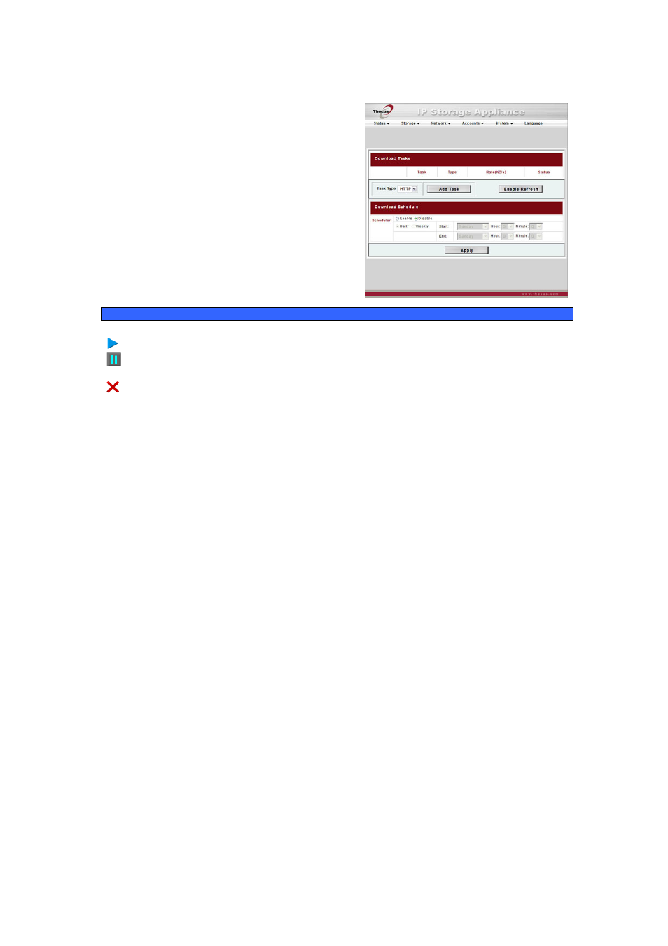 Download manager | Thecus Technology N8800 User Manual | Page 68 / 120