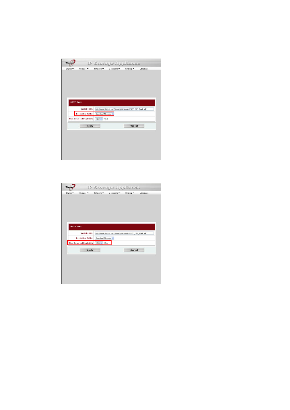 Press apply to add the task | Thecus Technology N8800 User Manual | Page 70 / 120