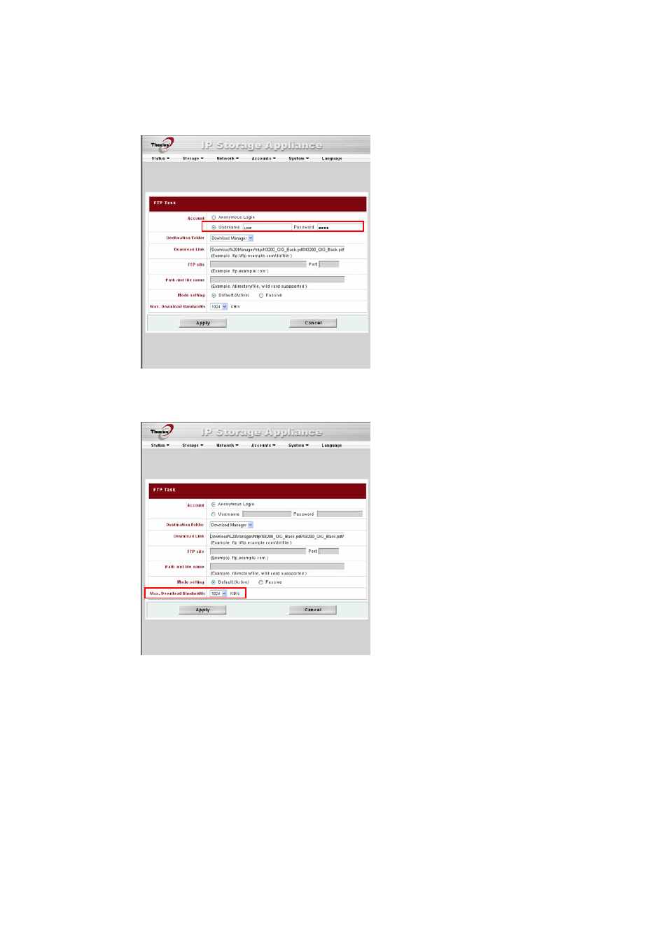 Press apply to add the task | Thecus Technology N8800 User Manual | Page 74 / 120