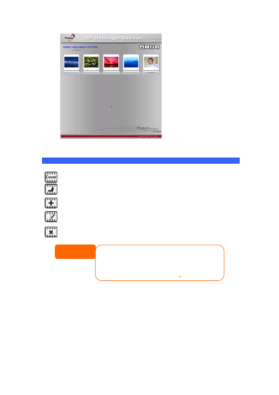 Managing albums and photos, Creating albums, To create a photo album, follow the steps below | Click the add button to create a new album, Password protecting albums | Thecus Technology N8800 User Manual | Page 88 / 120