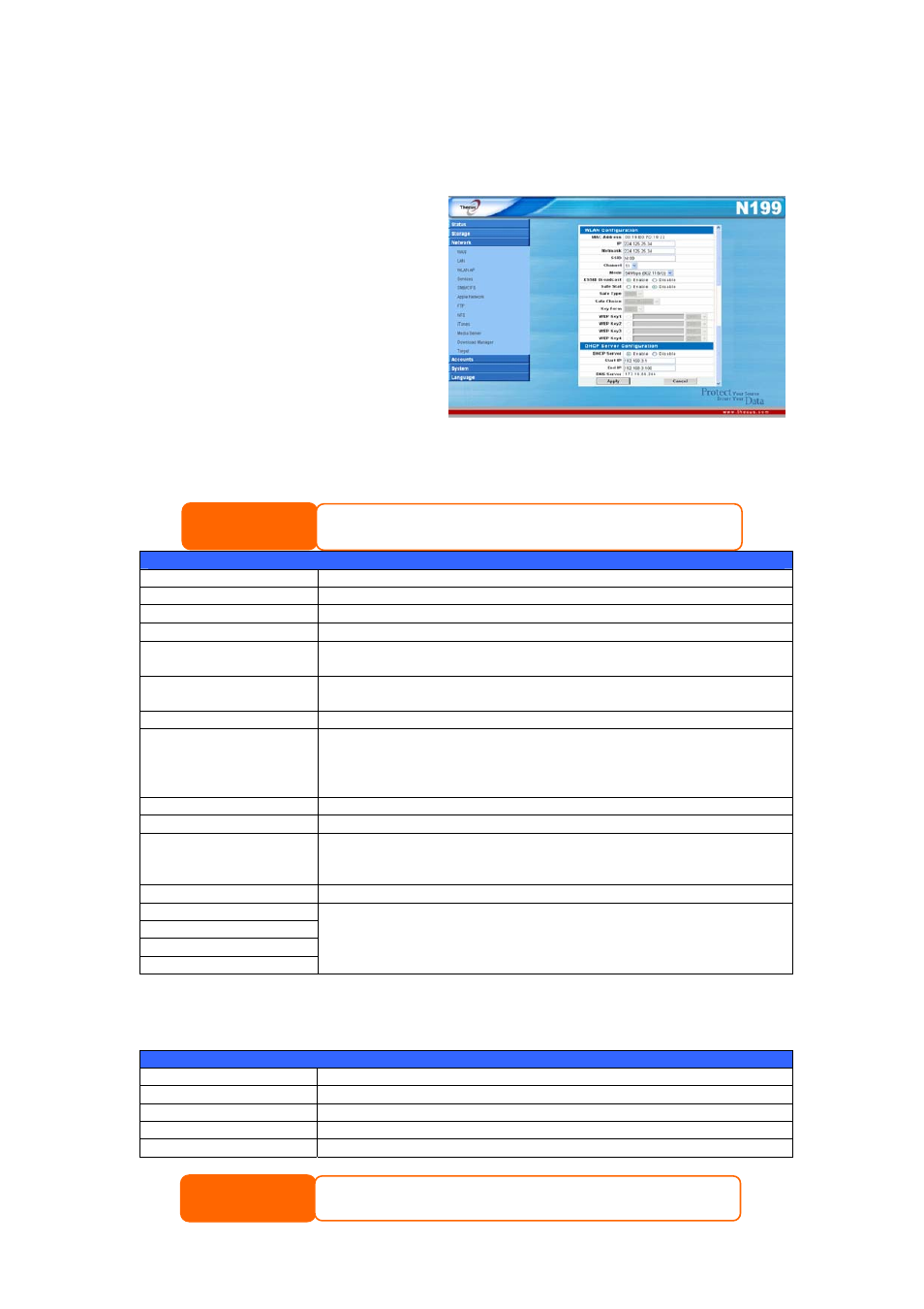 Wlan configuration | Thecus Technology Thecus N199 User Manual | Page 29 / 94