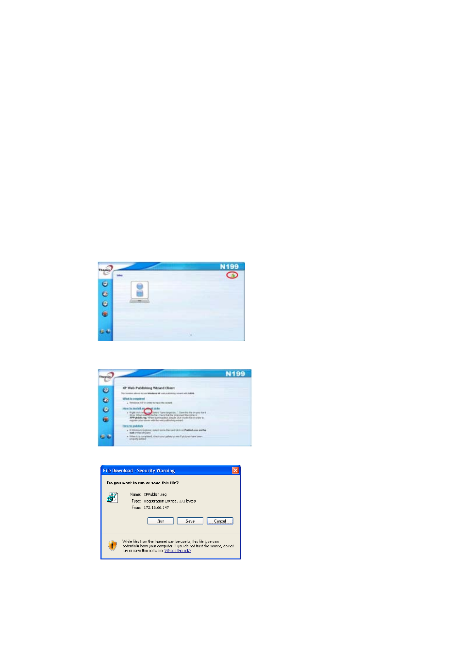 Uploading pictures to albums, Windows xp publishing wizard | Thecus Technology Thecus N199 User Manual | Page 64 / 94