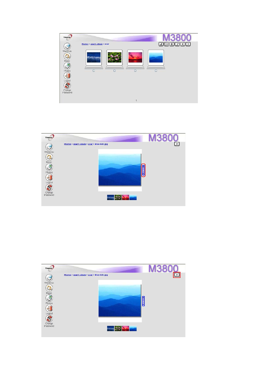 Exif information, Slide shows | Thecus Technology M3800 User Manual | Page 81 / 104