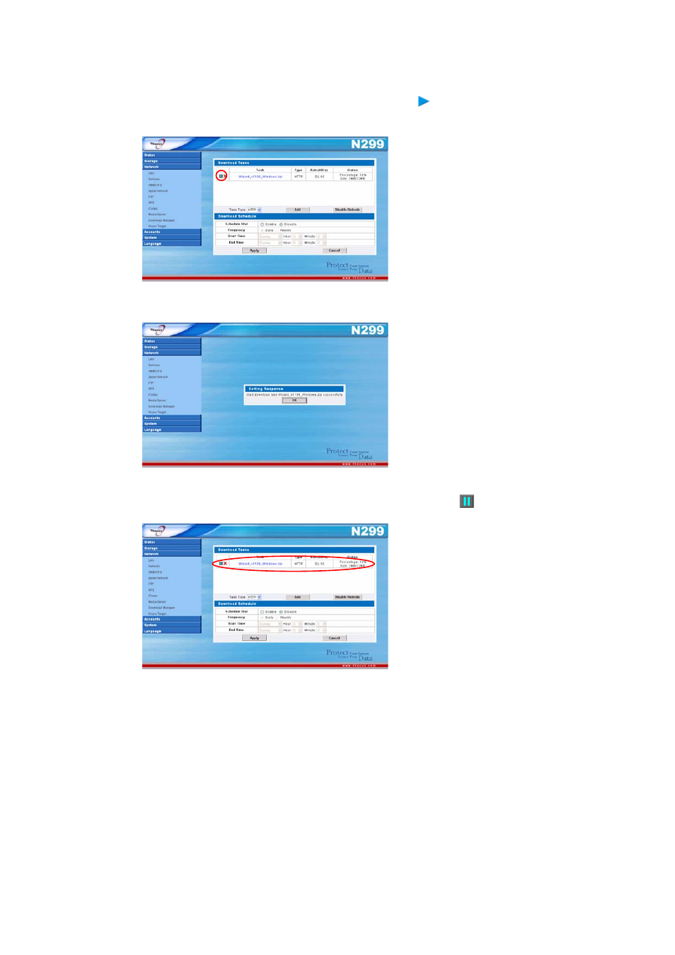 Adding an ftp task | Thecus Technology N299 User Manual | Page 46 / 94
