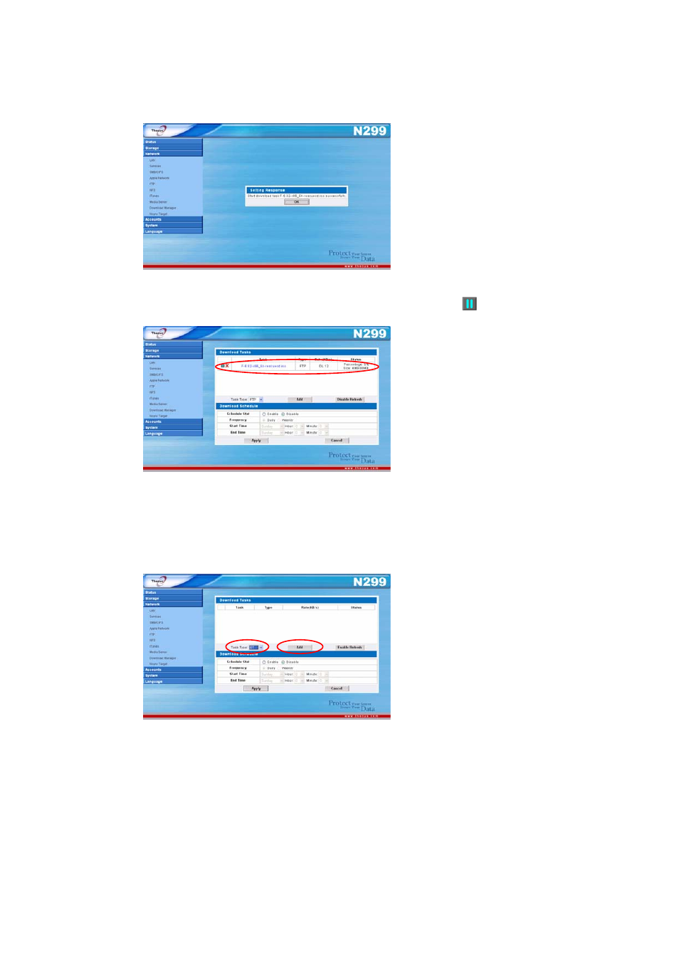 Adding a bt task | Thecus Technology N299 User Manual | Page 49 / 94