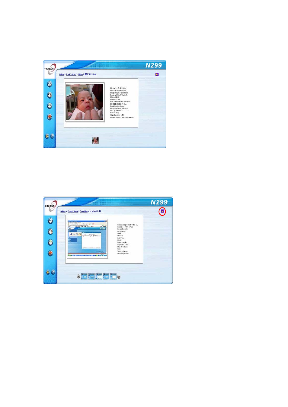Exif information, Slide shows | Thecus Technology N299 User Manual | Page 69 / 94