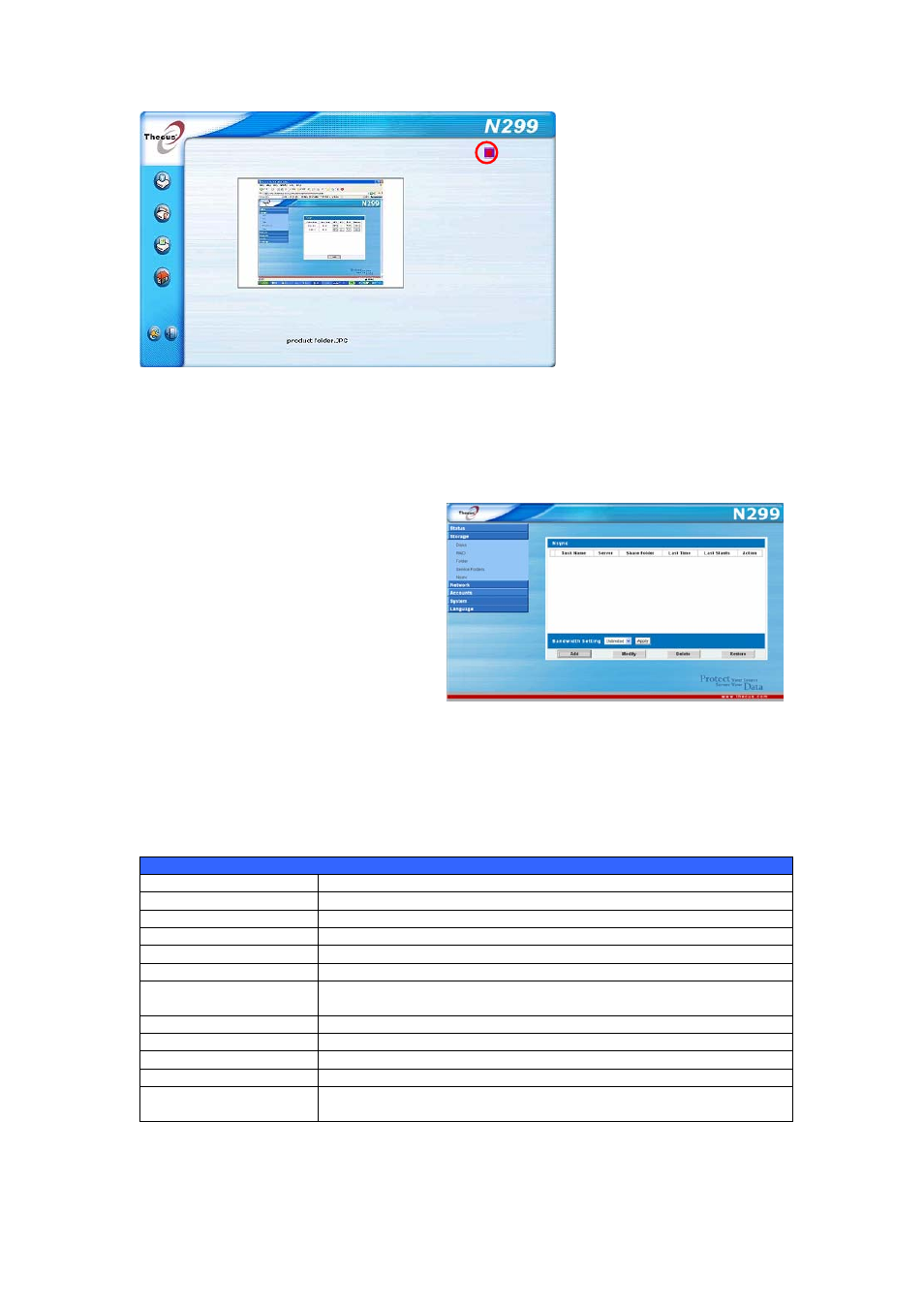 File backup, Nsync | Thecus Technology N299 User Manual | Page 70 / 94