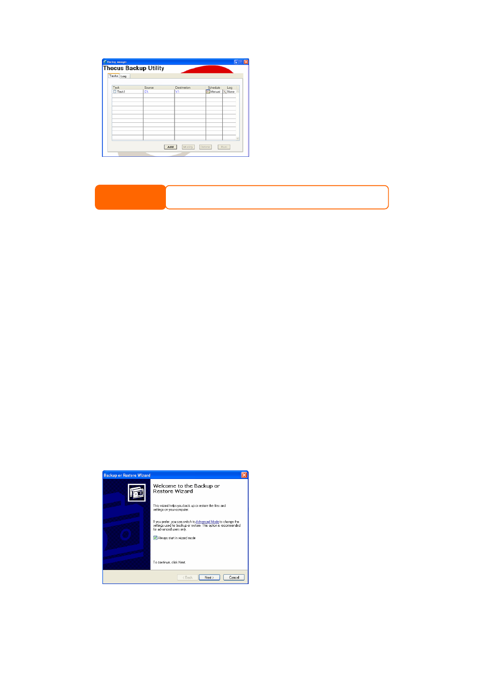 Windows xp data backup, Click browse this cd | Thecus Technology N299 User Manual | Page 74 / 94