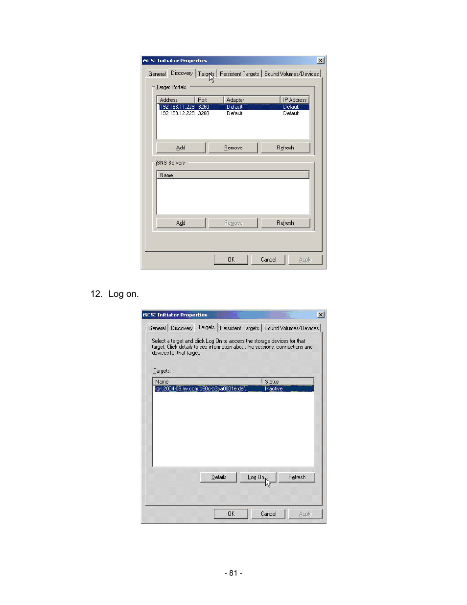 Figure d.12, Log on, Figure d.13 | Thecus Technology i Series User Manual | Page 81 / 91