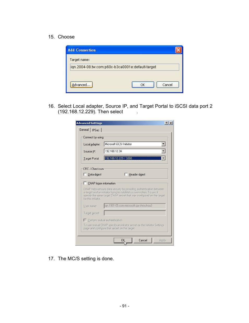 Choose “adavanced, Figure d.29, Figure d.30 | The mc/s setting is done | Thecus Technology i Series User Manual | Page 91 / 91