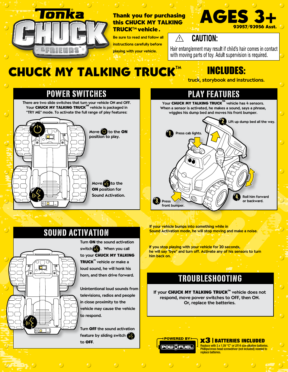 Tonka Chuck my talking truck 6918670002 User Manual | 2 pages