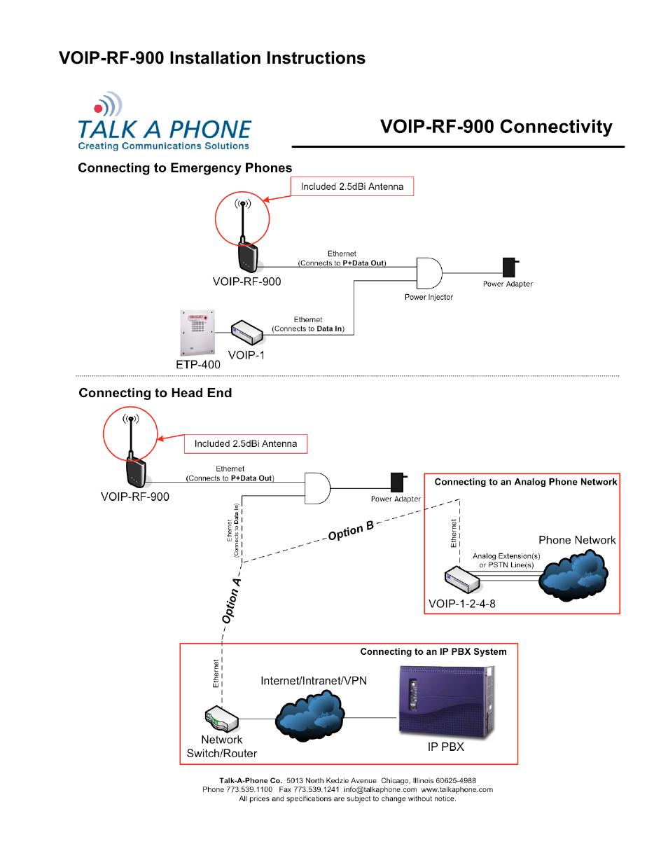 Voip-rf-900 installation instructions | Talk electronic VOIP-RF-900 User Manual | Page 4 / 4