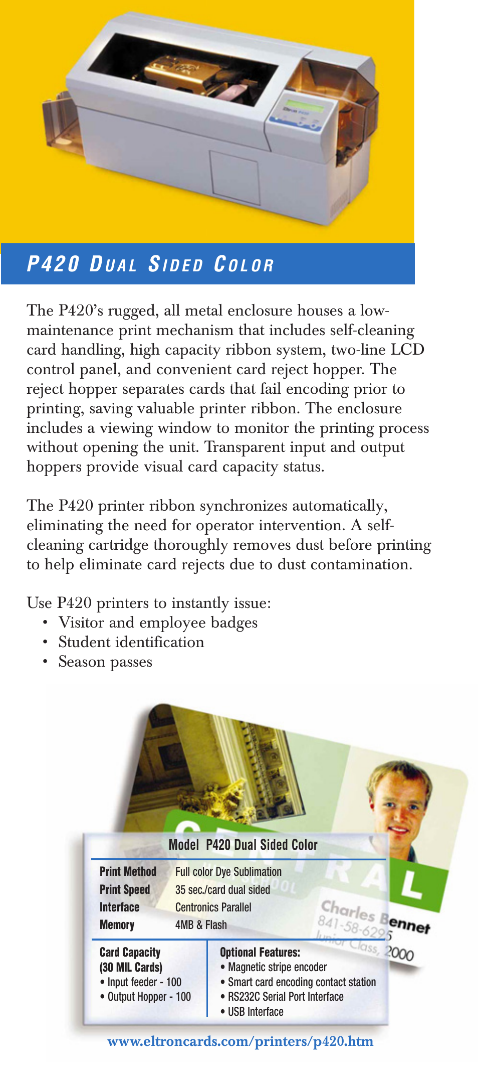 P 4 2 0 d | The Eltron Company P 4 2 0 User Manual | Page 8 / 10