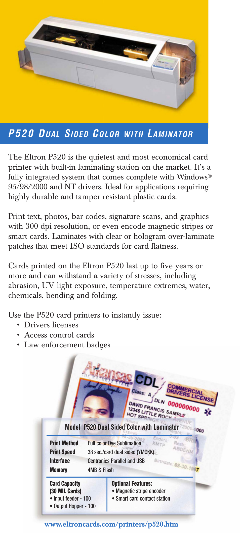 P 5 2 0 d | The Eltron Company P 4 2 0 User Manual | Page 9 / 10