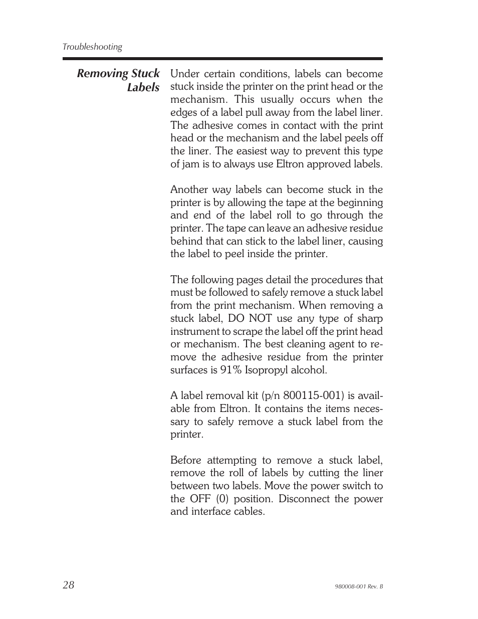 The Eltron Company LP2122 User Manual | Page 34 / 48