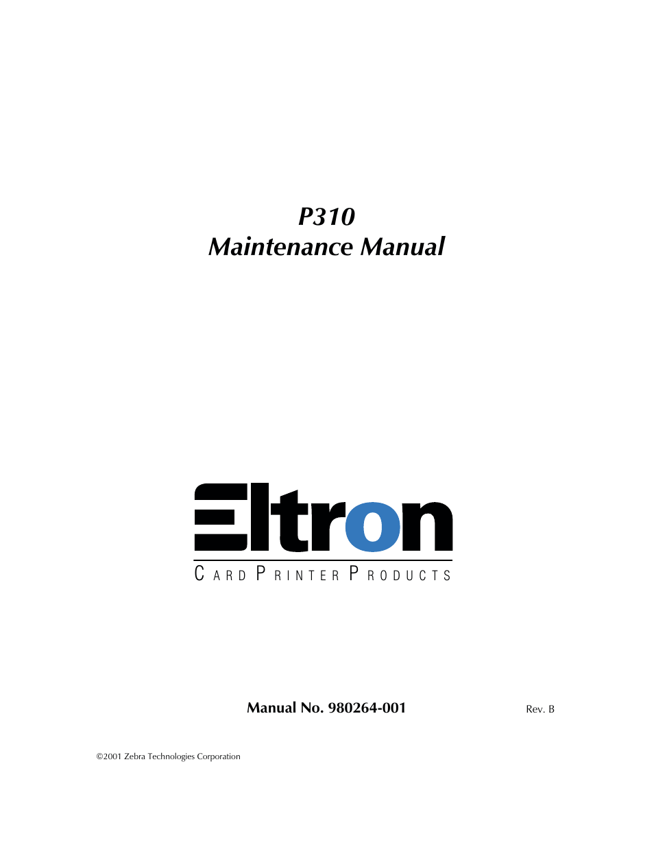 The Eltron Company P310 User Manual | 112 pages