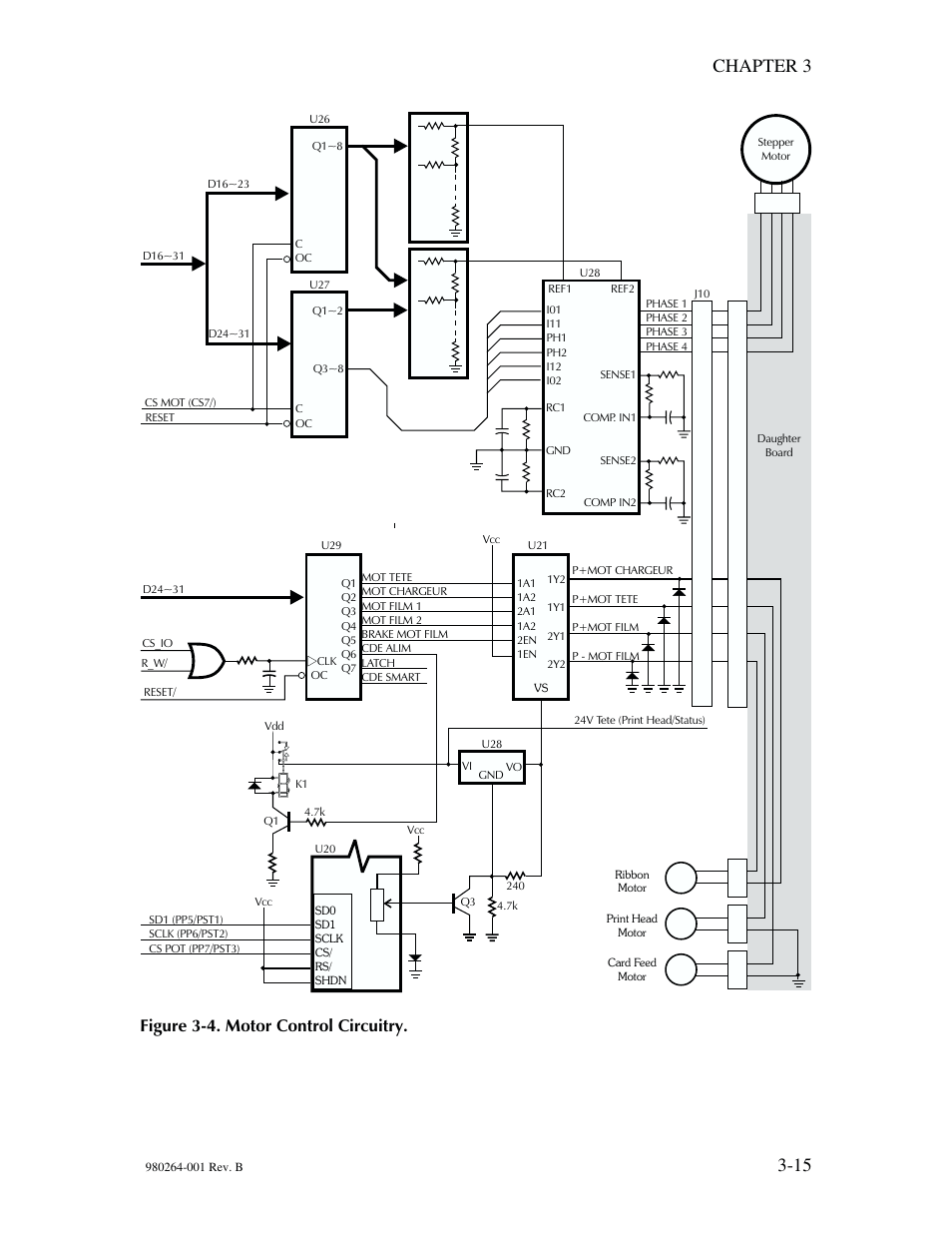 15 chapter 3, Figure 3-4. motor control circuitry | The Eltron Company P310 User Manual | Page 43 / 112
